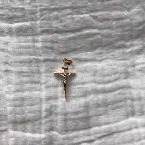 14k gold Crucifix necklace charm